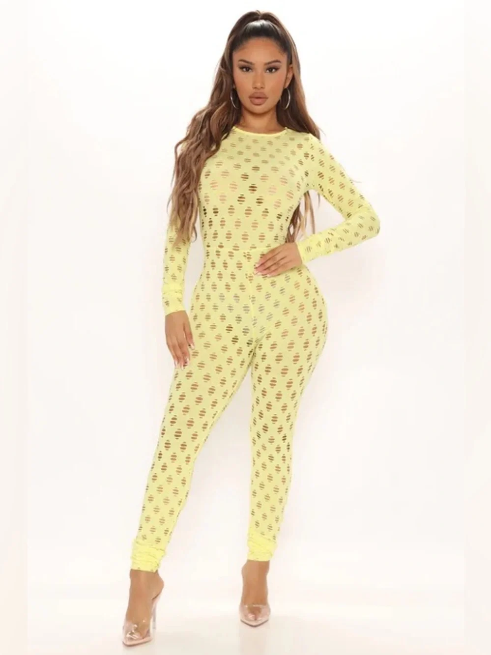 NWT Fashion Nova Yellow Enough Play Jumpsuit Size 1X - Picture 10 of 14